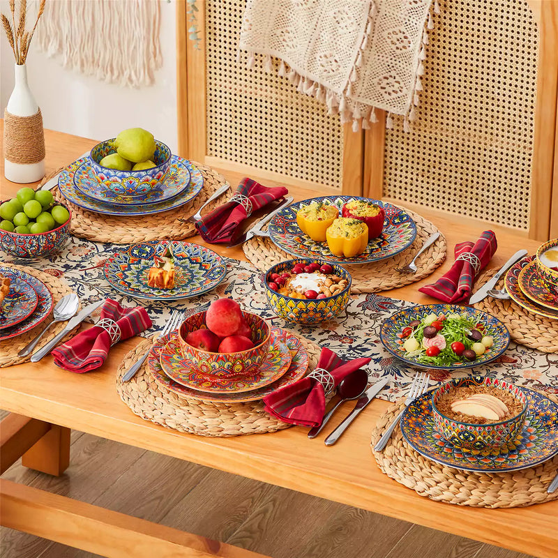 Lumi 18 Piece Dinnerware Set with Double-Sided Bowls - Image 11