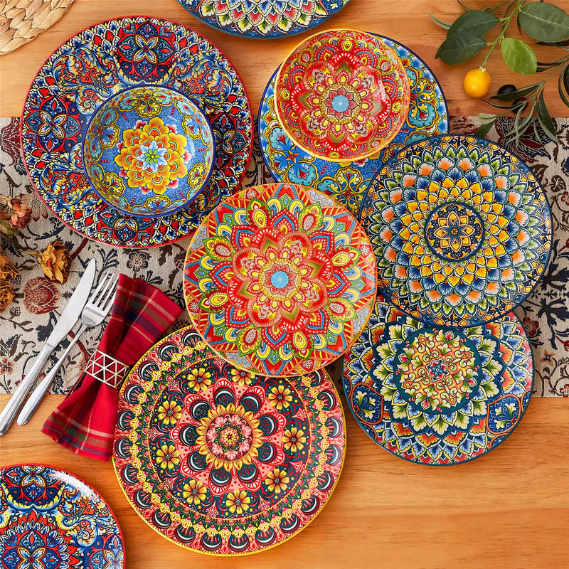 Lumi 18 Piece Dinnerware Set with Double-Sided Bowls - Image 12