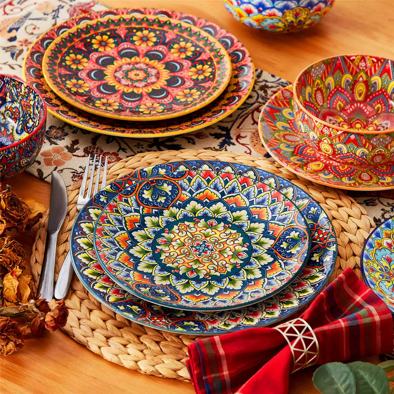 Lumi 18 Piece Dinnerware Set with Double-Sided Bowls - Image 13