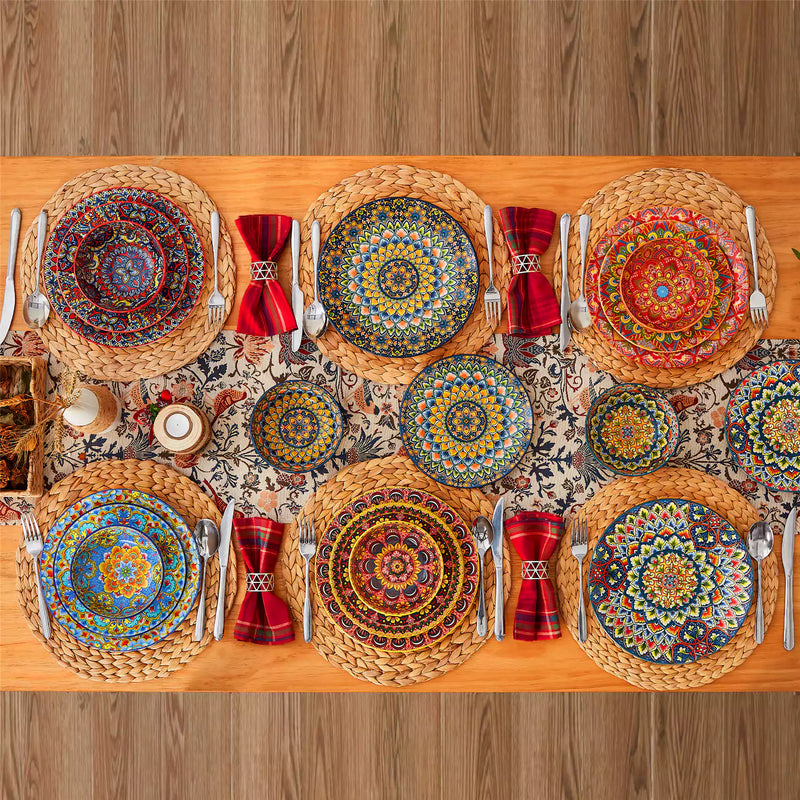 Lumi 18 Piece Dinnerware Set with Double-Sided Bowls - Image 14