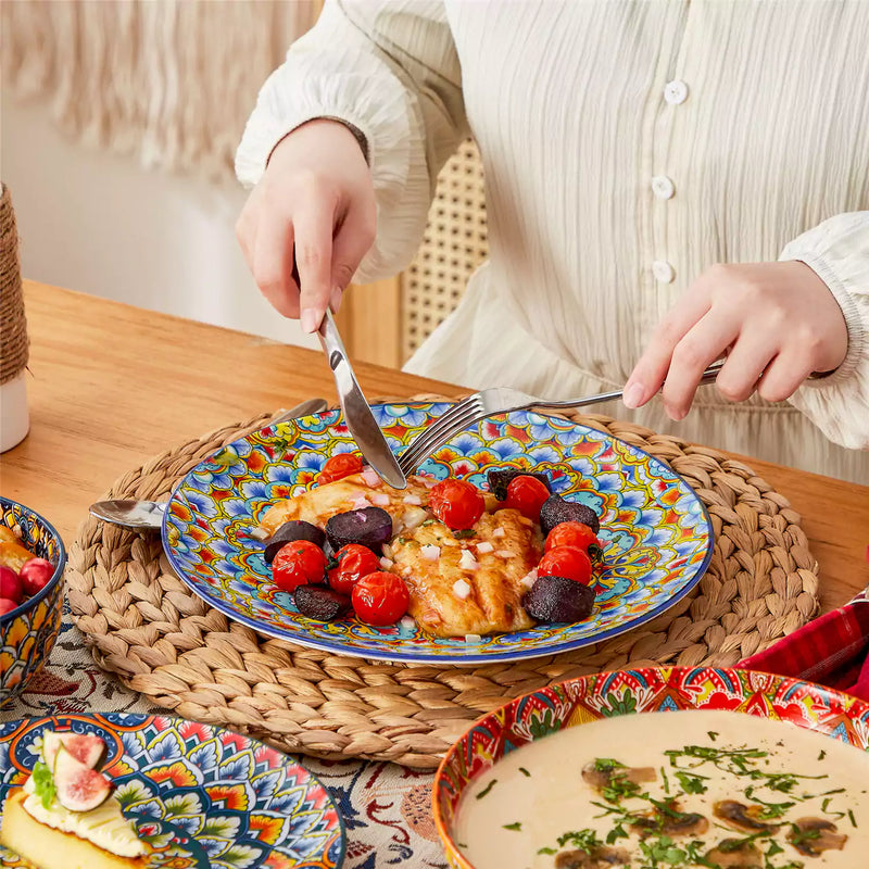 Lumi 24 Piece Dinnerware Set with Double-Sided Bowls - Image 5