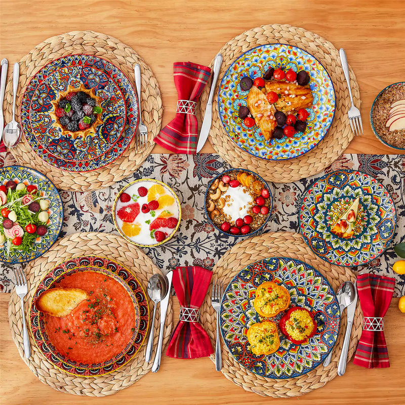 Lumi 24 Piece Dinnerware Set with Double-Sided Bowls - Image 7
