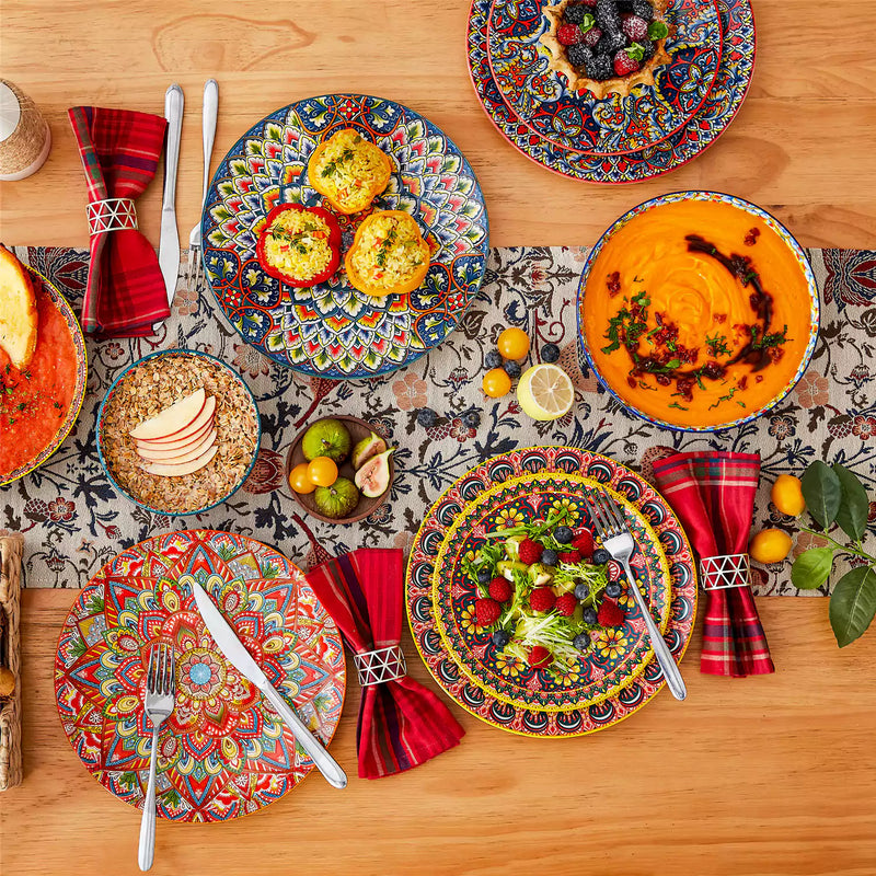 Lumi 24 Piece Dinnerware Set with Double-Sided Bowls - Image 8
