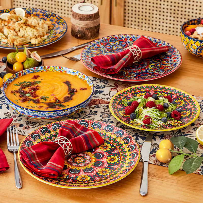 Lumi 24 Piece Dinnerware Set with Double-Sided Bowls - Image 4