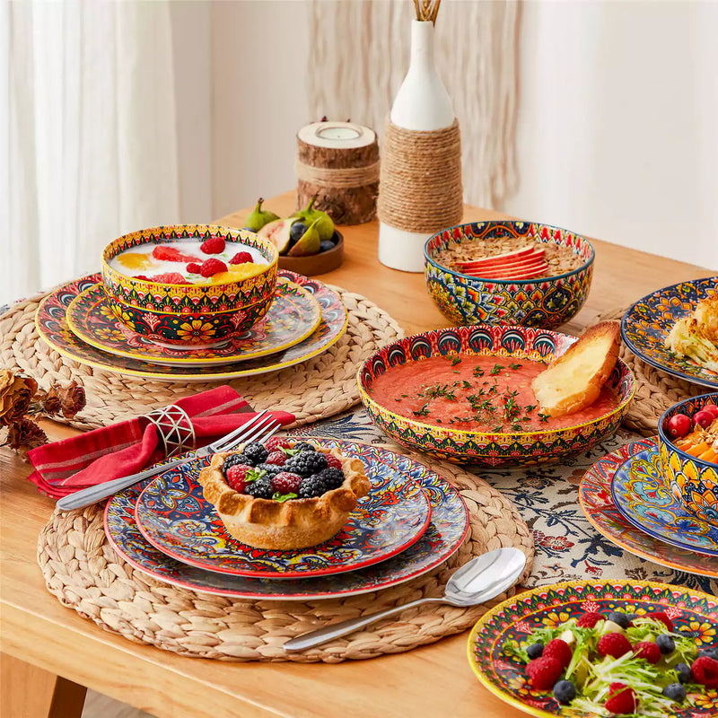 Lumi 24 Piece Dinnerware Set with Double-Sided Bowls - Image 6