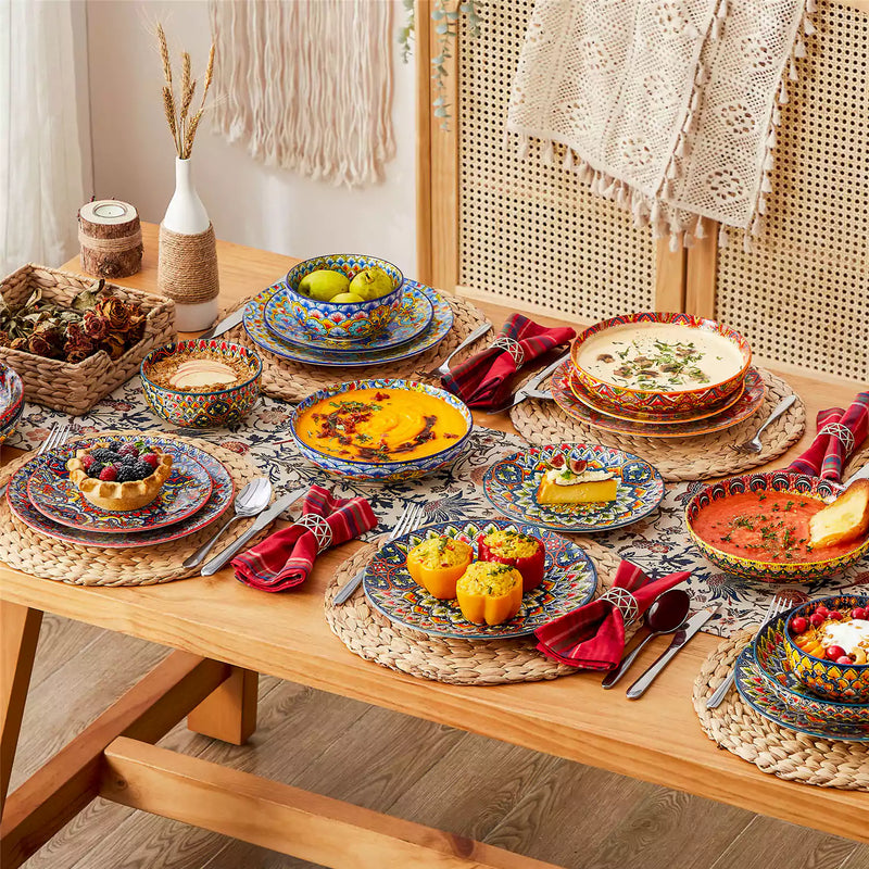 Lumi 24 Piece Dinnerware Set with Double-Sided Bowls - Image 9