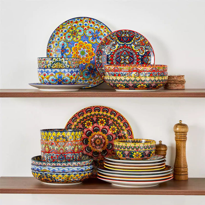 Lumi 24 Piece Dinnerware Set with Double-Sided Bowls - Image 16