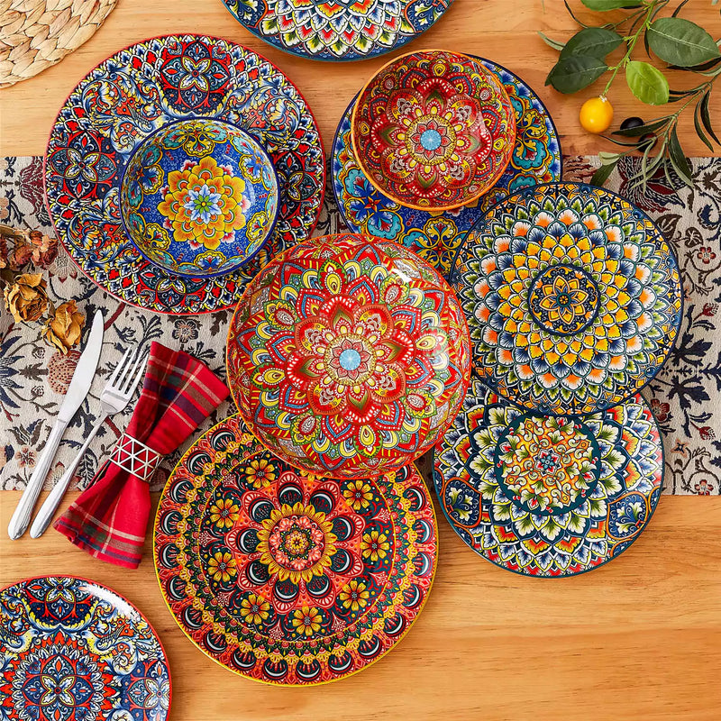 Lumi 24 Piece Dinnerware Set with Double-Sided Bowls - Image 13