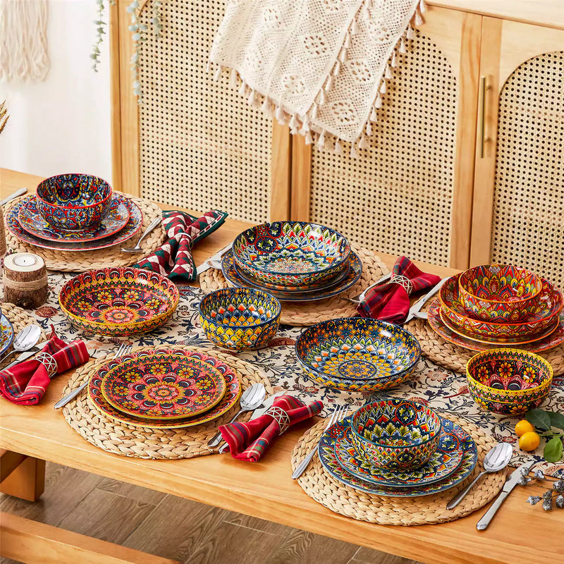 Lumi 24 Piece Dinnerware Set with Double-Sided Bowls - Image 11