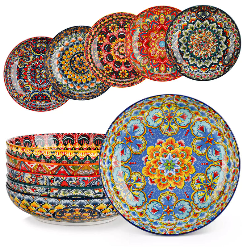 Lumi Double-Sided Pasta Bowls Set of 6