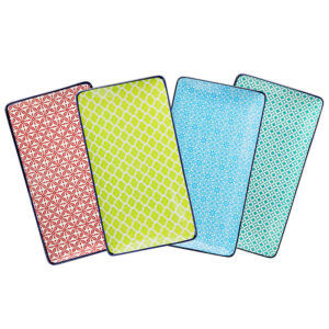 Macaron Rectangular Plates Set of 4