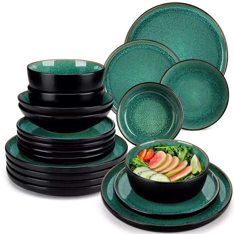 Playa 24 Piece Glossy Dinnerware Set
