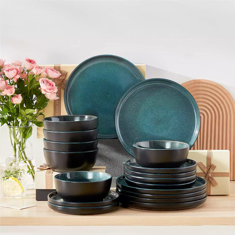 Playa 18 Piece Glossy Dinnerware Set - Image 33