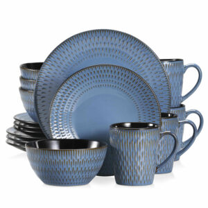 Pluvo 16 Piece Dinnerware Set with Mugs