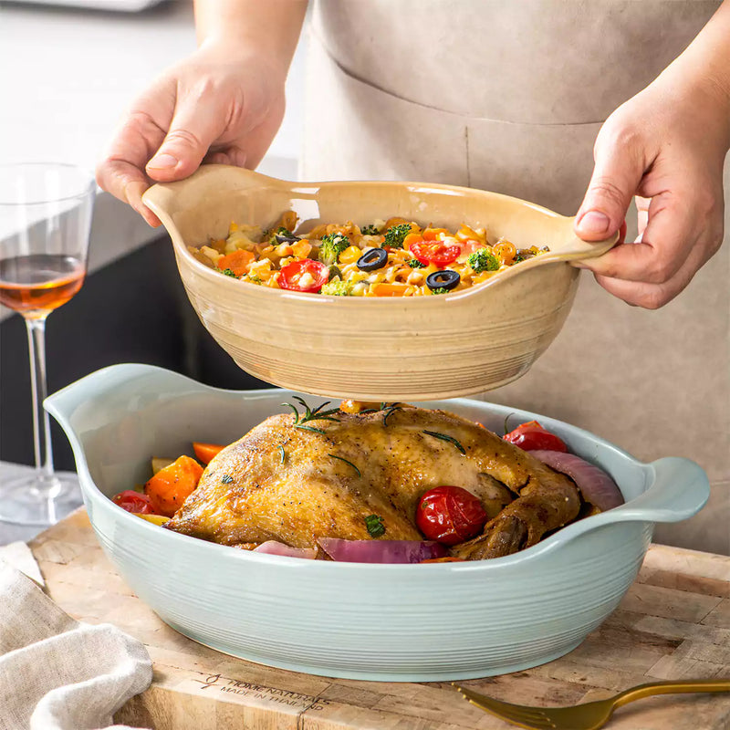 Presti Oval-Shaped Baking Dishes Set of 2 - Image 2