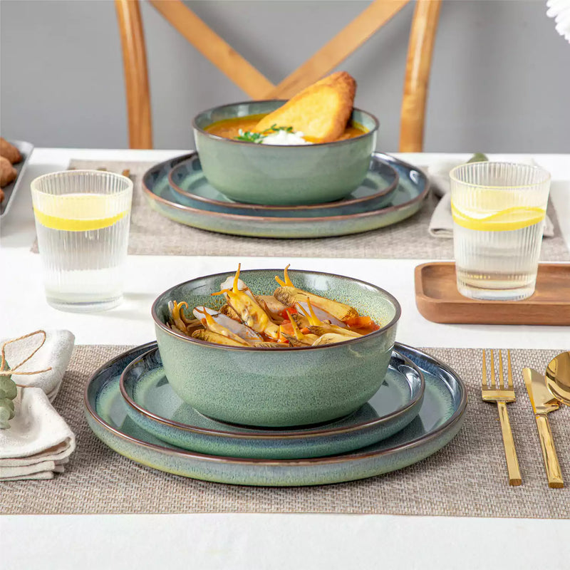 Sata Lipped-Edge 12 Piece Dinnerware Set - Image 26