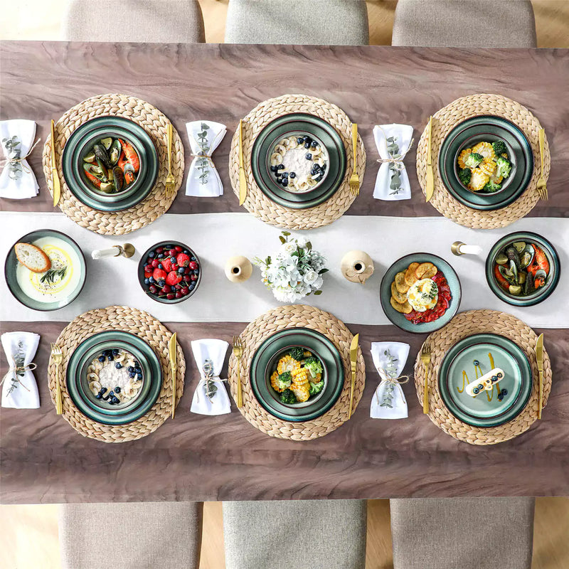 Sata Lipped-Edge 24 Piece Dinnerware Set - Image 27