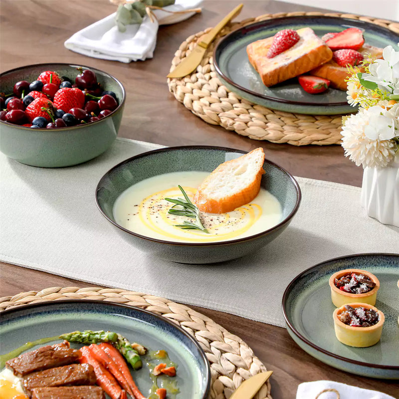 Sata Lipped-Edge 24 Piece Dinnerware Set - Image 25