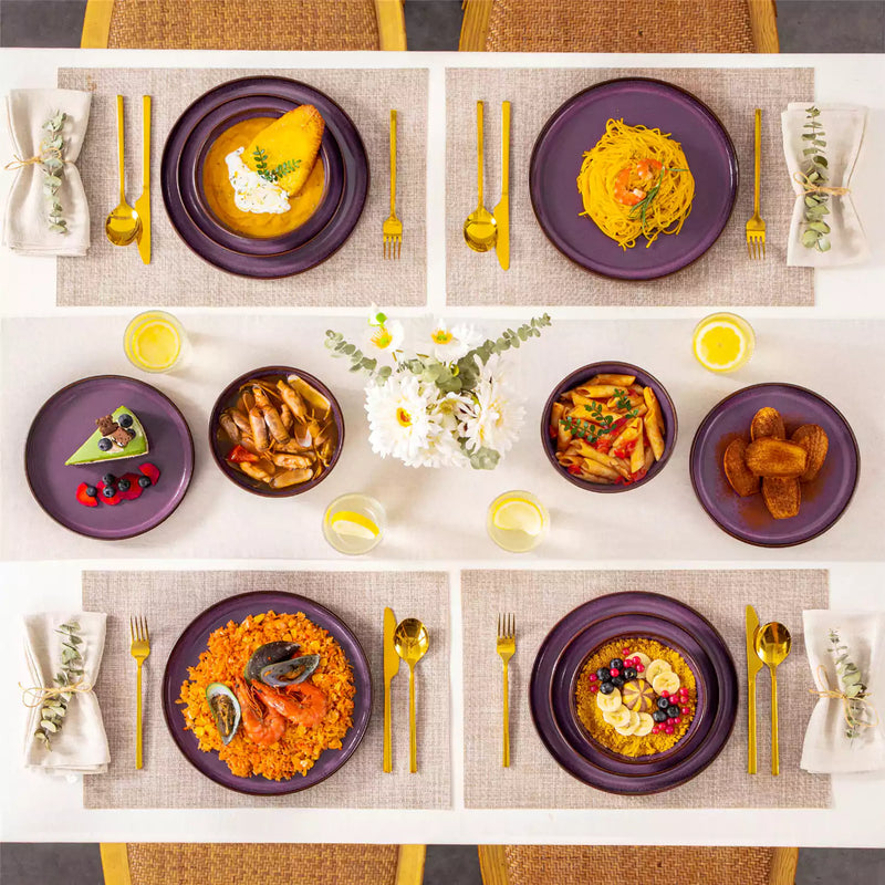 Sata Lipped-Edge 12 Piece Dinnerware Set - Image 7
