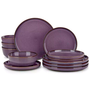 Sata Lipped-Edge 12 Piece Dinnerware Set