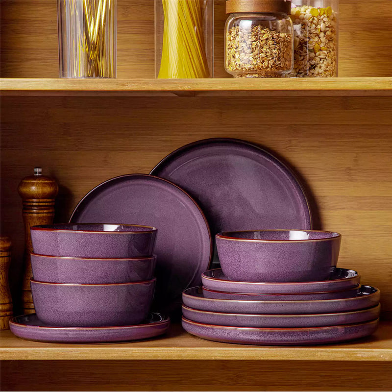 Sata Lipped-Edge 12 Piece Dinnerware Set - Image 11