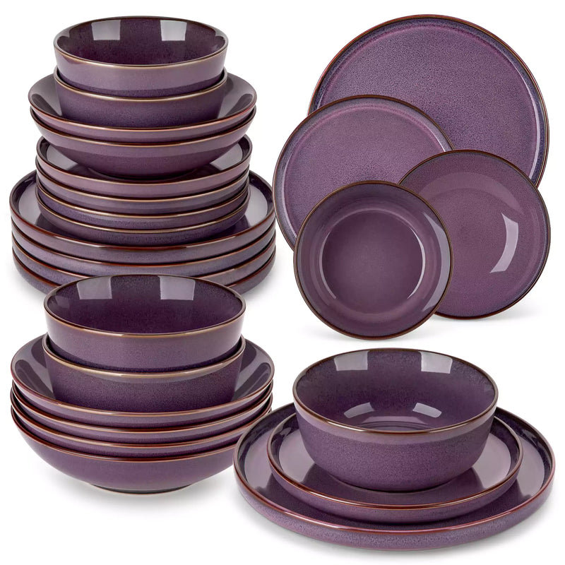Sata Lipped-Edge 24 Piece Dinnerware Set