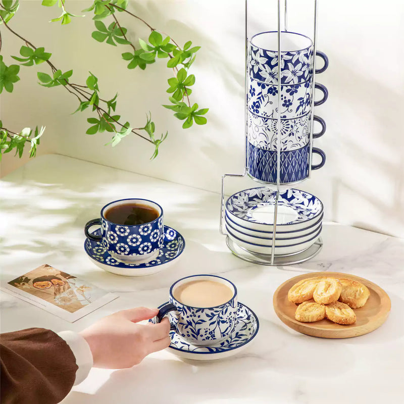 Selene Coffee Cup and Saucer Set of 6 - Image 17