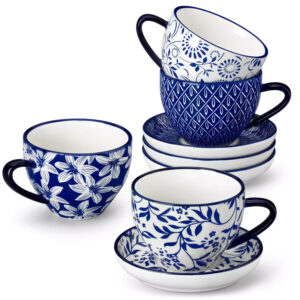 Selene Cups and Saucers Set of 4