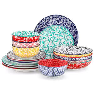 Selene 16 Piece Vibrant Dinnerware Set