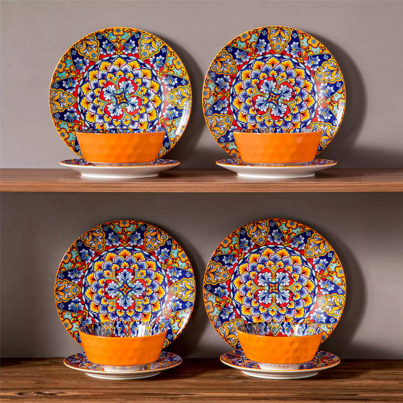 Simi 12 Piece Dinnerware Set with Front-Only Pattern - Image 21