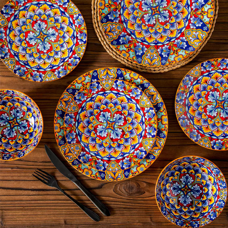 Simi 12 Piece Dinnerware Set with Front-Only Pattern - Image 18