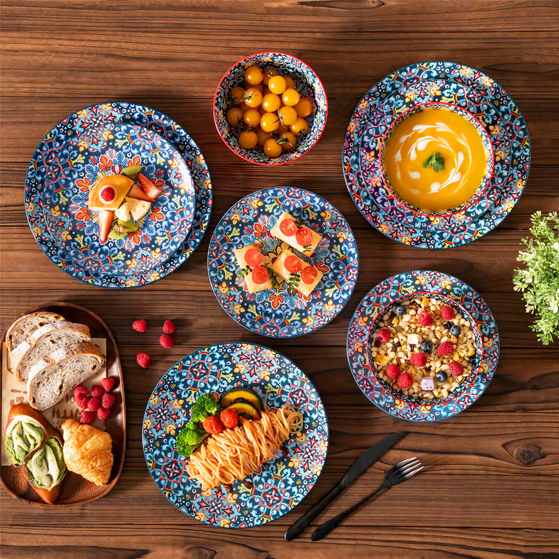 Simi 12 Piece Dinnerware Set with Front-Only Pattern - Image 26