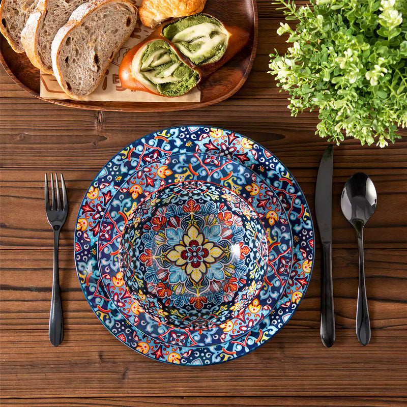 Simi 12 Piece Dinnerware Set with Front-Only Pattern - Image 30
