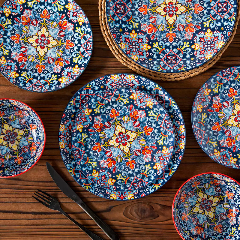 Simi 12 Piece Dinnerware Set with Front-Only Pattern - Image 29