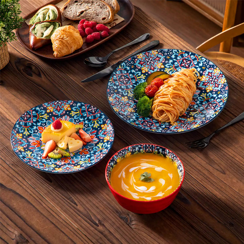 Simi 12 Piece Dinnerware Set with Front-Only Pattern - Image 23