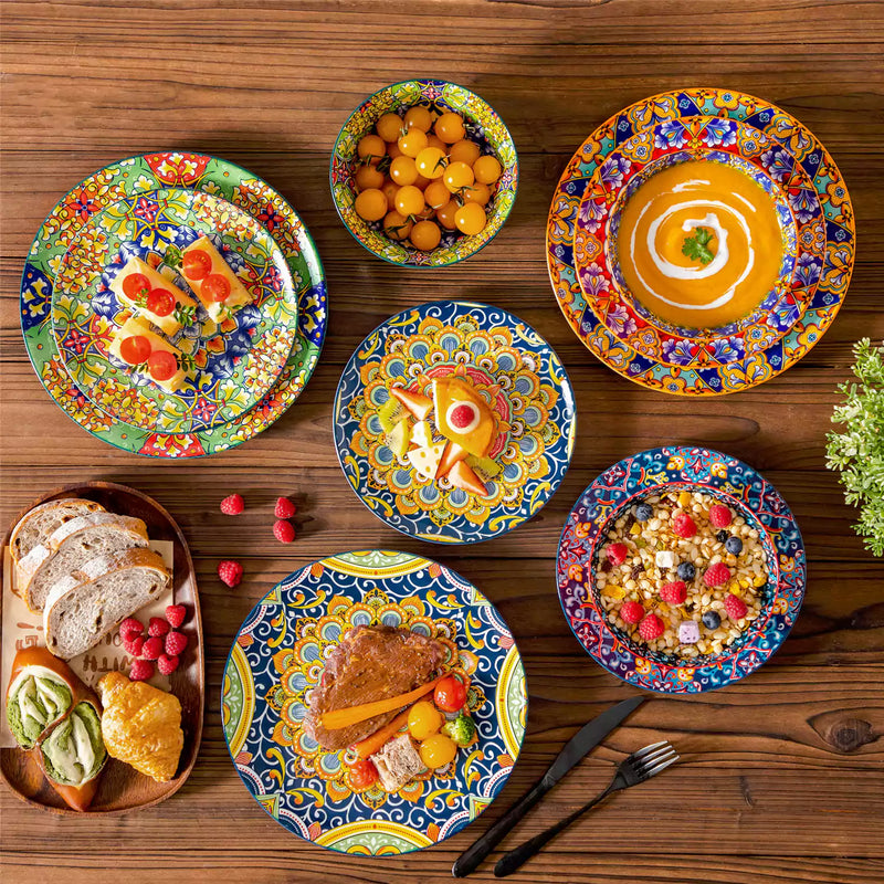 Simi 12 Piece Dinnerware Set with Front-Only Pattern - Image 4