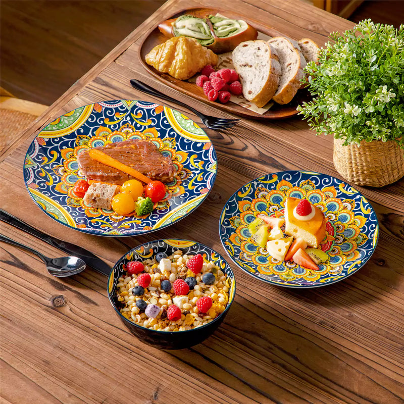 Simi 12 Piece Dinnerware Set with Front-Only Pattern - Image 2