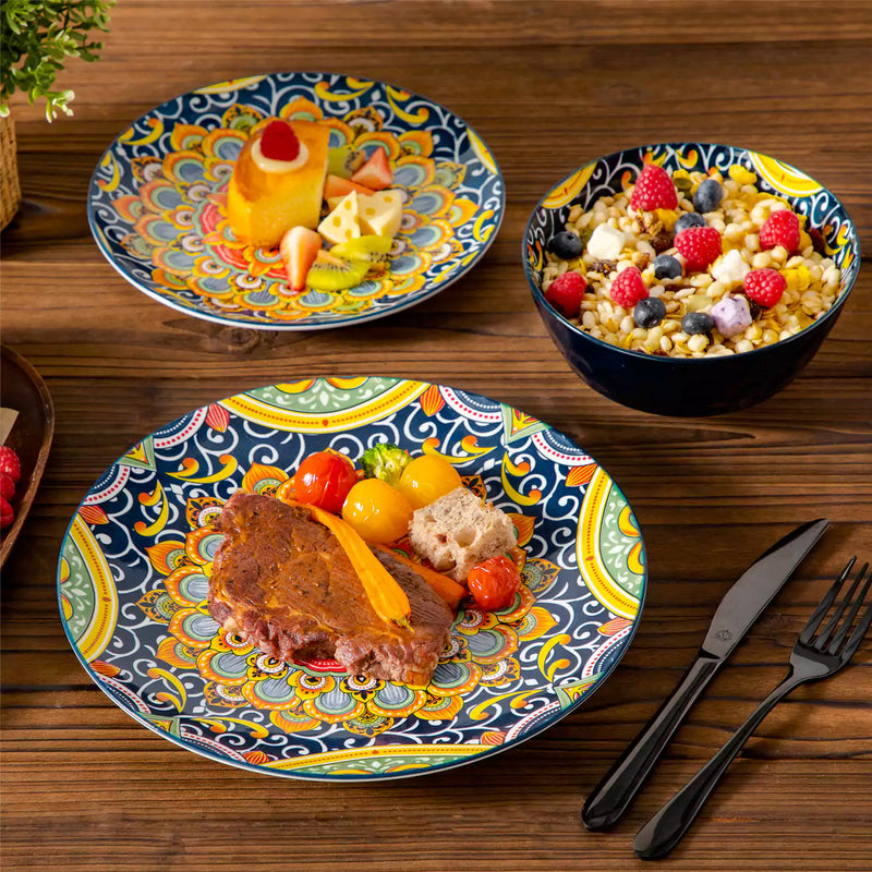 Simi 12 Piece Dinnerware Set with Front-Only Pattern - Image 6