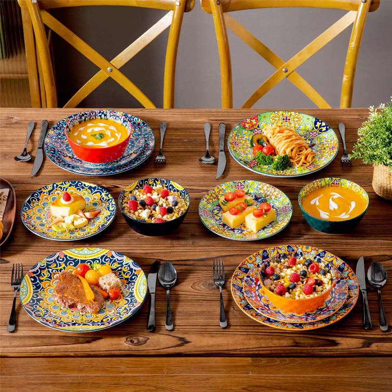 Simi 12 Piece Dinnerware Set with Front-Only Pattern - Image 5
