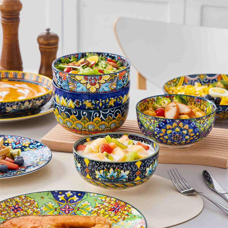 Simi 24 Piece Dinnerware Set with Double-Sided Bowls - Image 6