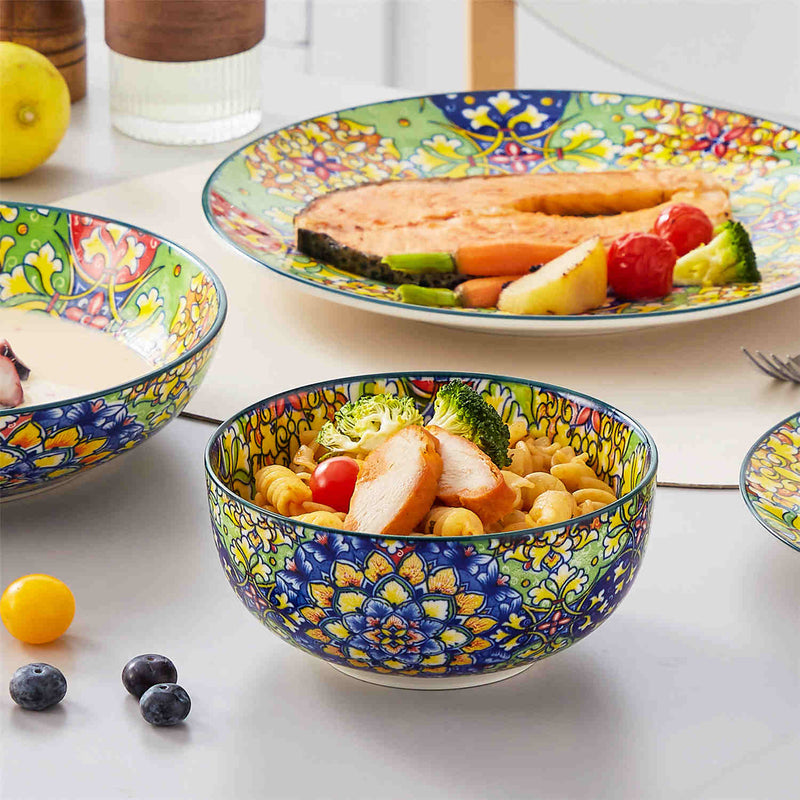 Simi 24 Piece Dinnerware Set with Double-Sided Bowls - Image 5