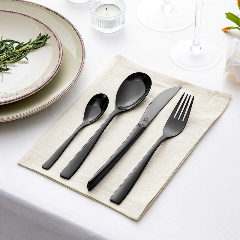 24 Piece Flatware Set Squared Tip Service for 6 - Image 25