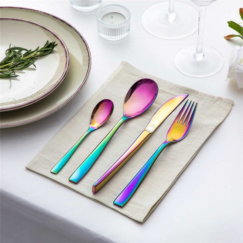 24 Piece Flatware Set Squared Tip Service for 6 - Image 43