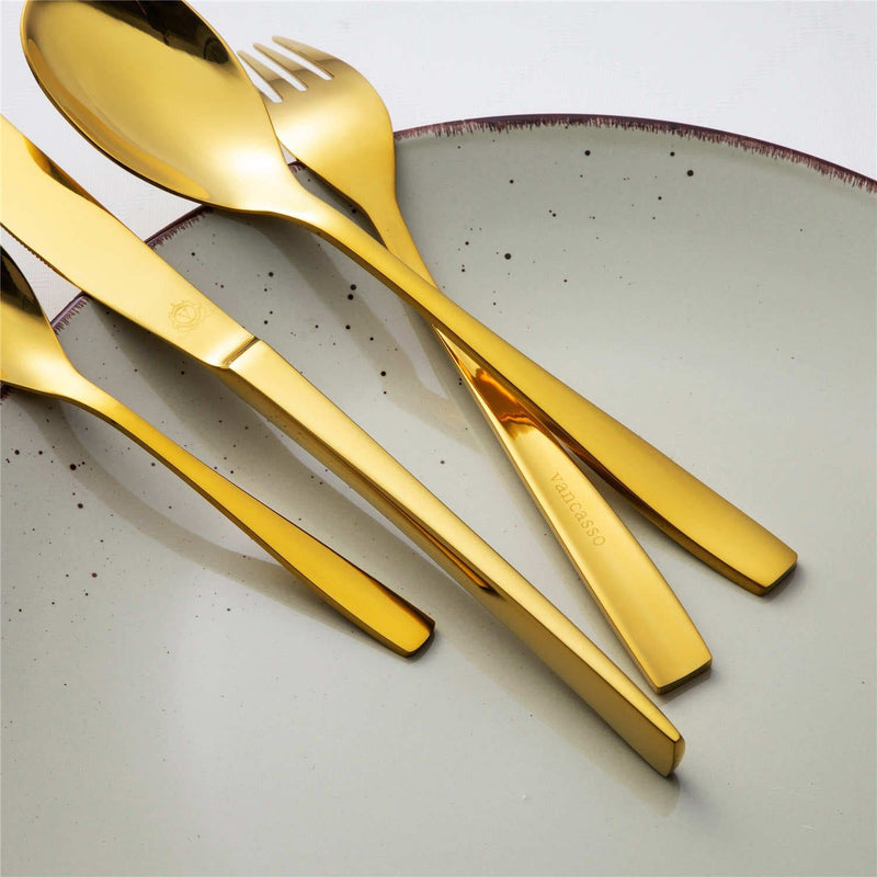 24 Piece Flatware Set Squared Tip Service for 6 - Image 17
