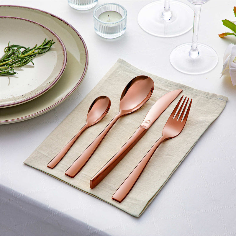24 Piece Flatware Set Squared Tip Service for 6 - Image 34