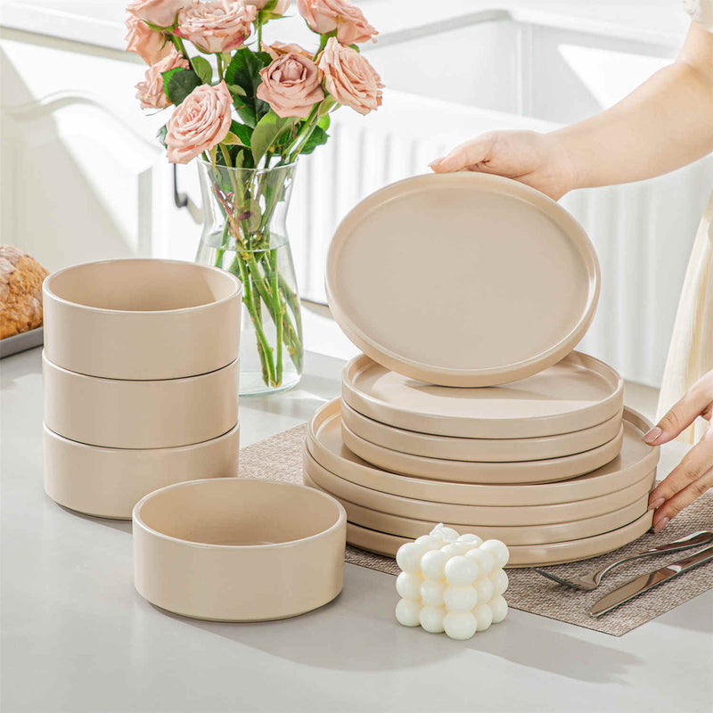 Venus 12 Piece Semi-Matte Dinnerware Set - Image 10