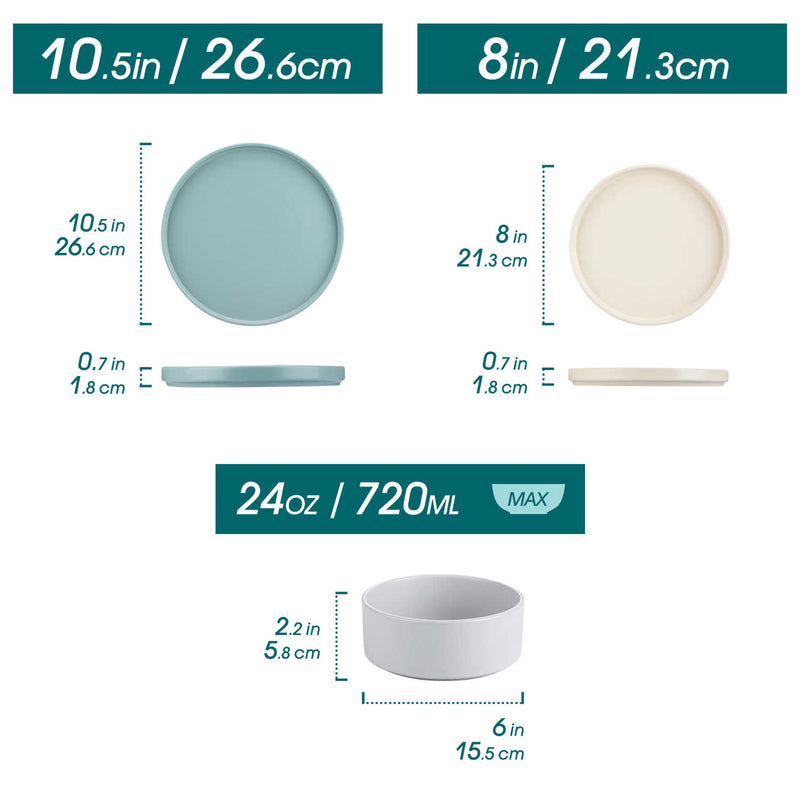 Venus 12 Piece Semi-Matte Dinnerware Set - Image 35