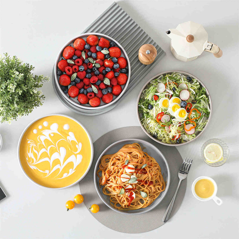 Venus Glossy Pasta Bowls Set of 4 - Image 6