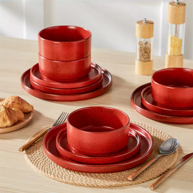 Webb Straight-Edge 12 Piece Dinnerware Set - Image 24