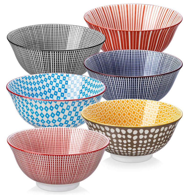 Porcelain Bowls 24oz Set of 6